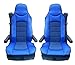 Produktbild 2x LKW-Sitz Blaue Sitzauflage Schonbezüge Sitzaufleger Polyester Neu Satz OVP Hochwertig