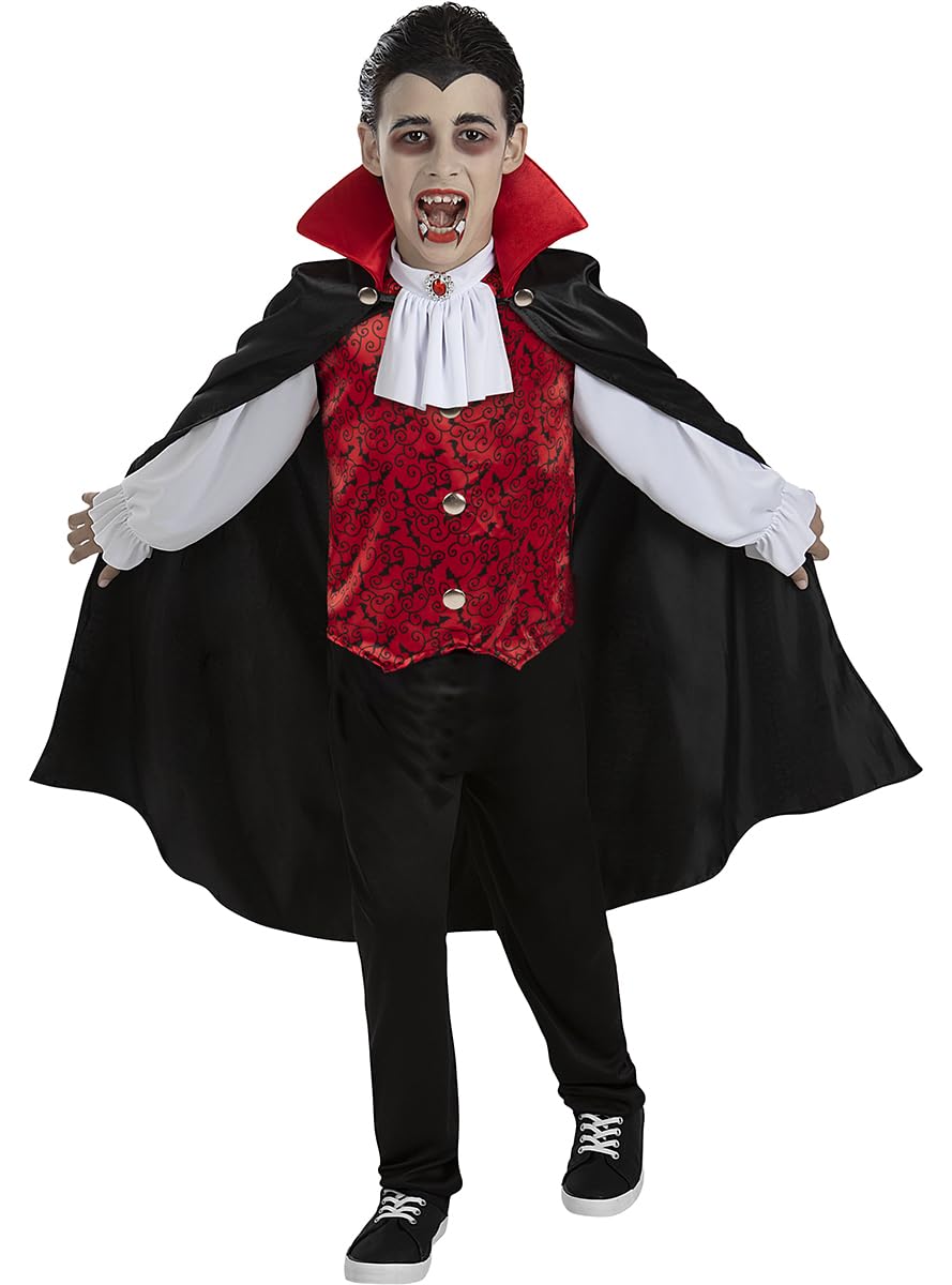 Funidelia | Disfraz de Conde Drácula para niño Halloween, Terror, Dracula, Vampire - Disfraz para niños y divertidos accesorios para Fiestas, Carnaval y Halloween