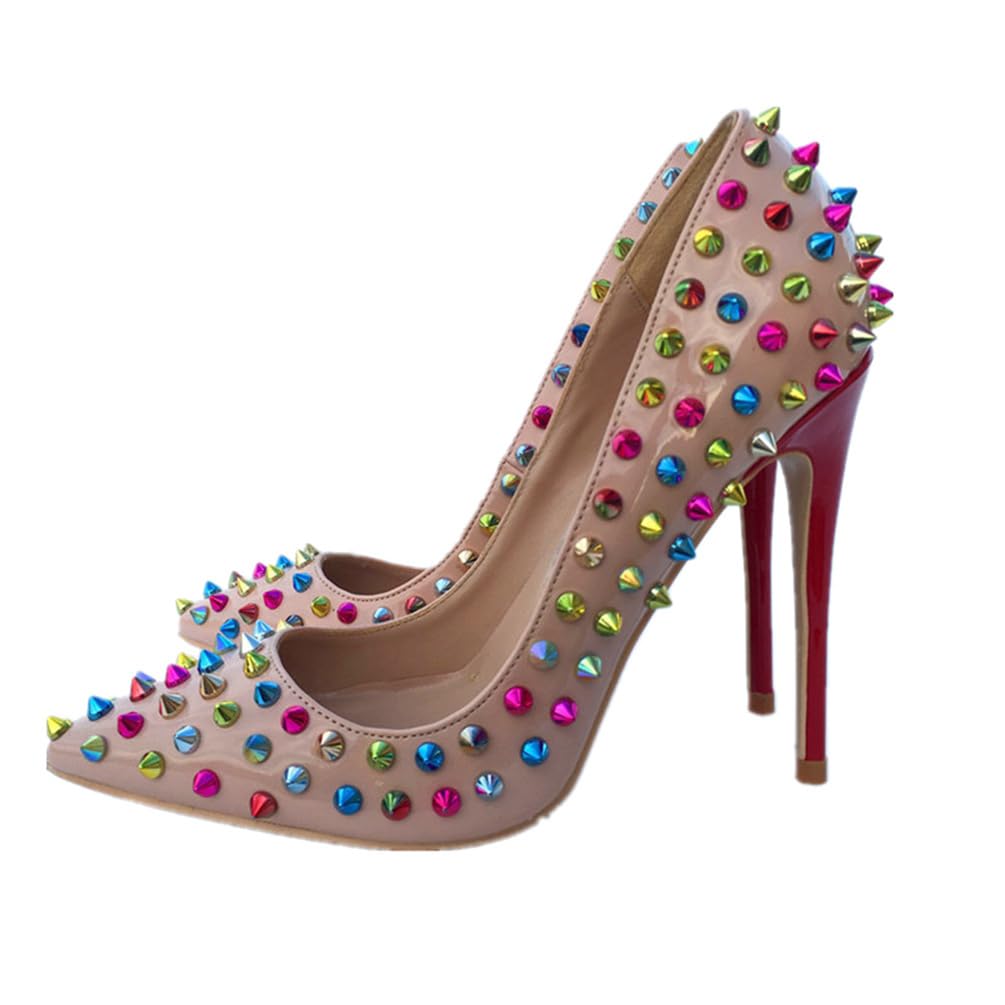 High Heels Pumps with Rivets