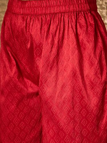 Image of Women's Silk Blend Solid Regular Kurta Set