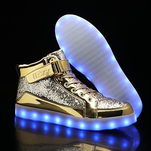 Image of IGxx LED Light Up Shoes for Men USB Recharging High Top LED Sneakers Women Kids