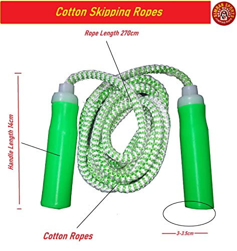 Image of Simran Sports Cotton Rope Fitness Skipping Rope Green