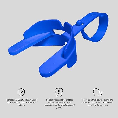 Miniatura 3 de Ultra-Guard All Sport - Protector bucal con correa de casco de calidad profesional especialmente diseñado para atletas con tirantes de todos los