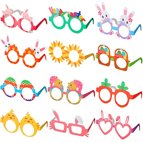 La mejor selección de Gafas y accesorios para Niño al mejor precio. 50 24 Piezas Gafas Happy Easter Marco de Gafas de Pascua de Papel Anteojos de Pollito Orejas de Conejito Huevos para Niños Adultos Accesorios para Fotomatón de Pascua Decoración...