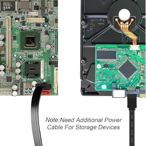Cable SATA III 6Gbps Recto 18 pulgadas Negro miniatura 6