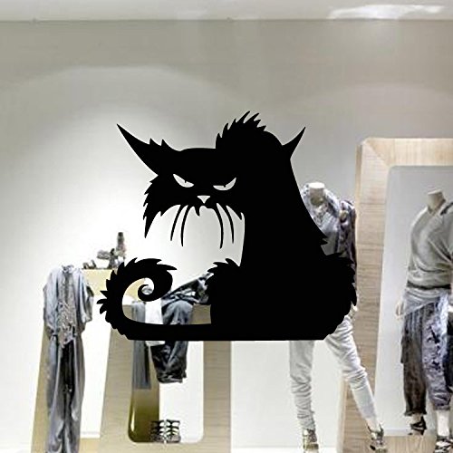 Vinilo decorativo gatos negros Halloween 17 x 15 in
