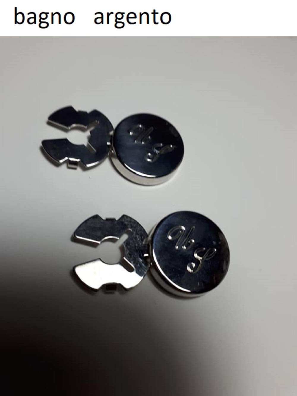 1 par cubrebotones de 18 mm, personalizados, 2 iniciales para cubrebotón, elige color oro, plata etc. Cubrebotones para camisa o puños, unisex, de regalo, llavero