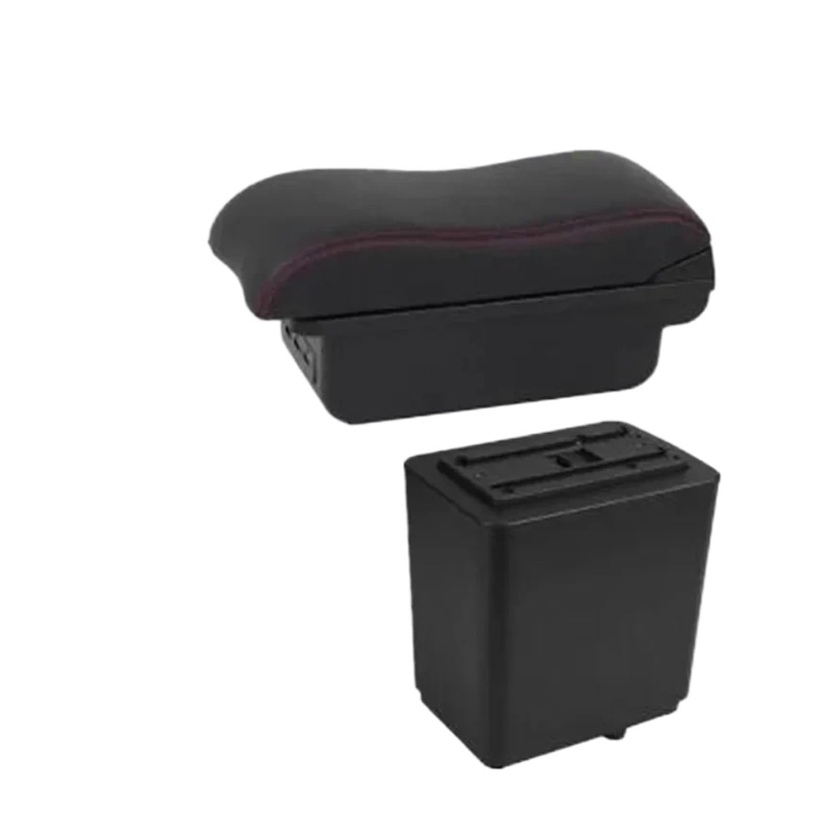Ggwqoops Car Armrests For Citroen For Berlingo Car Armrest Box Dedicated Retrofit Storage Accessories Armrest Box(B2 red line 3USB)