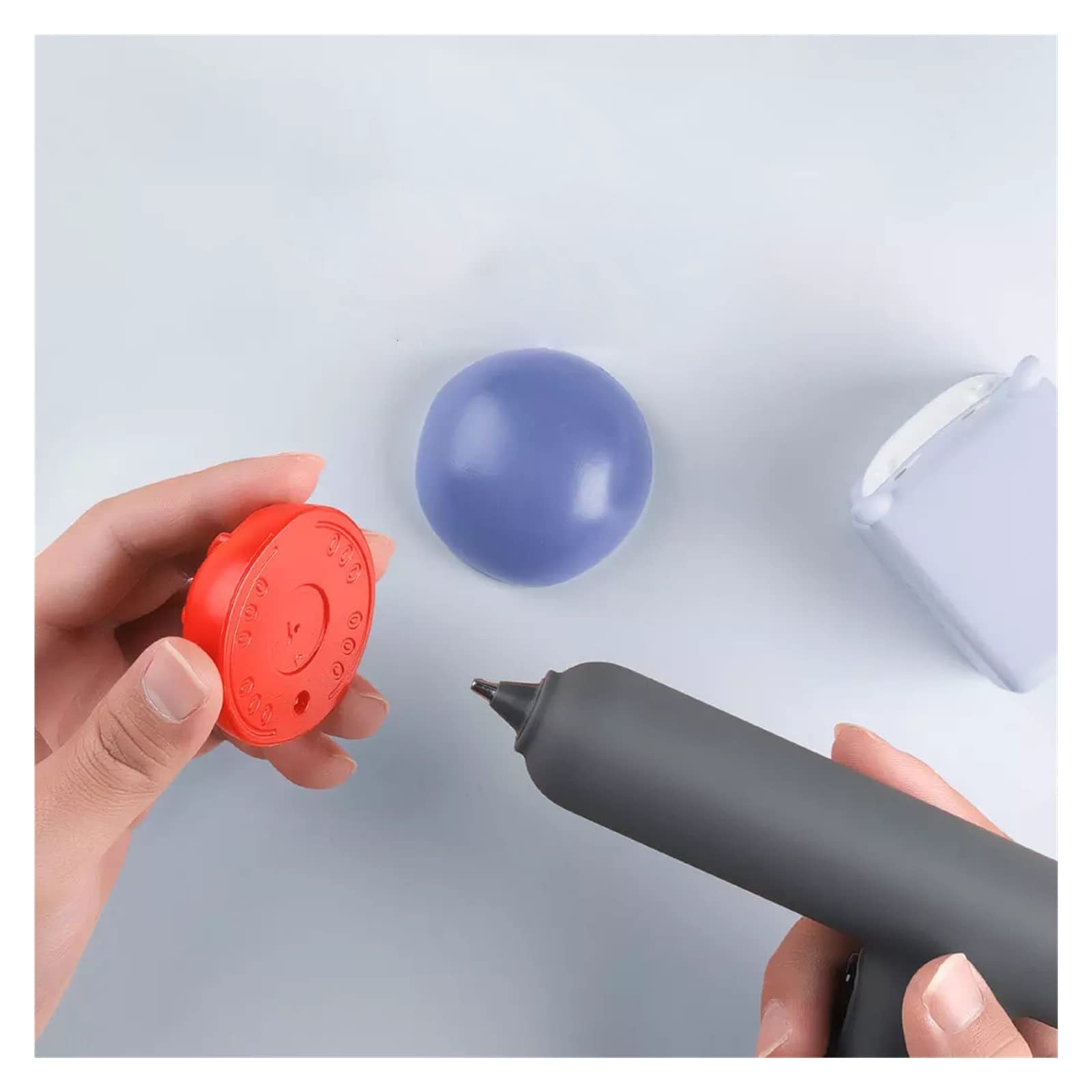Pistolet do Kleju, Bezprzewodowy elektryczny pistolet do klejenia na gorąco z 7mm kleje w sztyfcie losowy kolor ładowanie domu DIY naprawa narzędzi ręcznych pistolet do klejenia(Gun with 8pcs glue)