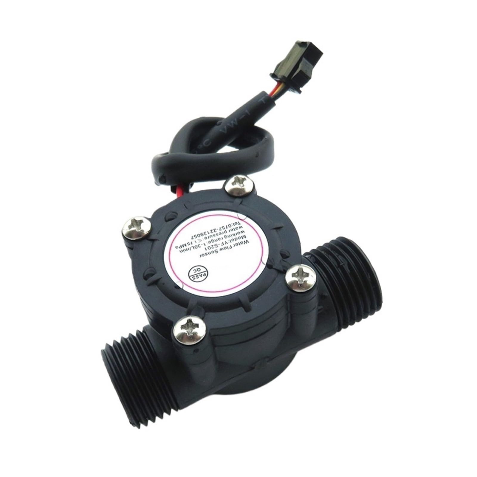 BALYDLUL 1/2" 3/4" 1" 1-1/2" 1-1/4" 2" Water Flow Sensor 2.0MPa Sensor Turbine Flowmeter DC5~18V Control Liquid Flow(1-1/2")