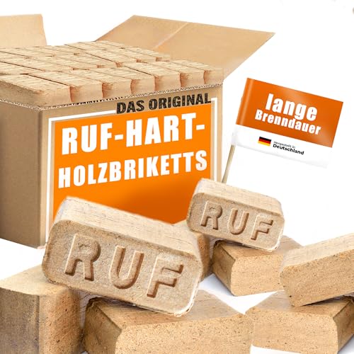 Holzbrikett, RUF Hartholzbriketts 30 kg Buche/Eiche – Premium Brikett...