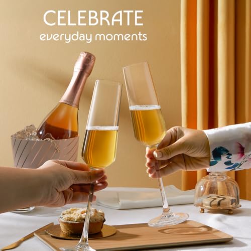 Image of Borosil 190ml x 2pc Royale Champagne Glass Set | Wine Glasses for Red & White Wine, Cocktails & Mocktails | Elegant Glassware for Home, Parties & Gifting