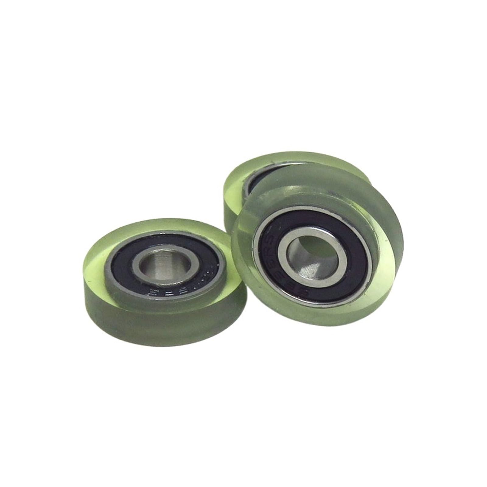 NOBIRTBSA 10 Pieces 6x22x7 mm PU Coated Rollers with 696RS Bearings PU69622-7 OD 22 mm Polyurethane Soft Rubber Silent Pulleys