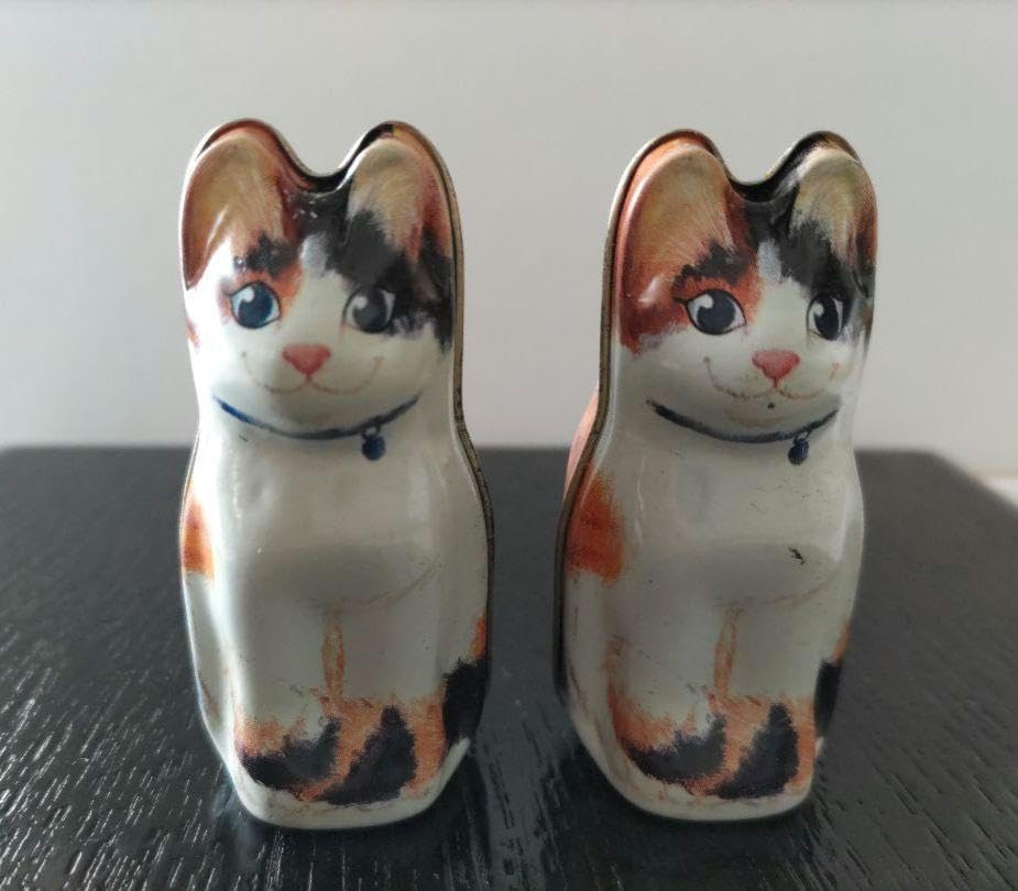 Amazon.co.jp: 猫 ブリキ缶 ヴィンテージ TIN缶 ねこ 人形 