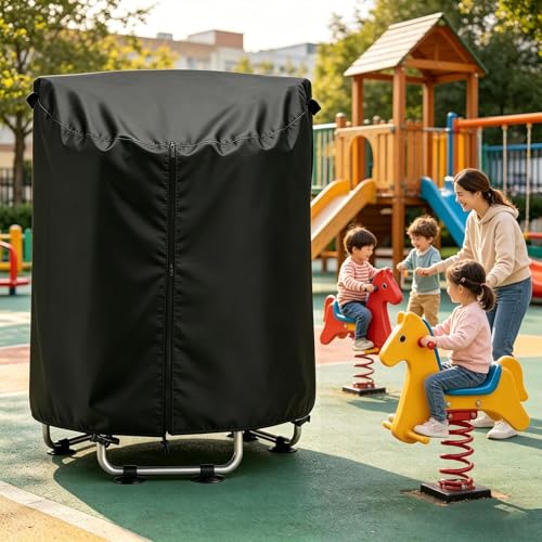 Couverture de trampoline UPF 50+ avec auvent coupe-vent haute performance