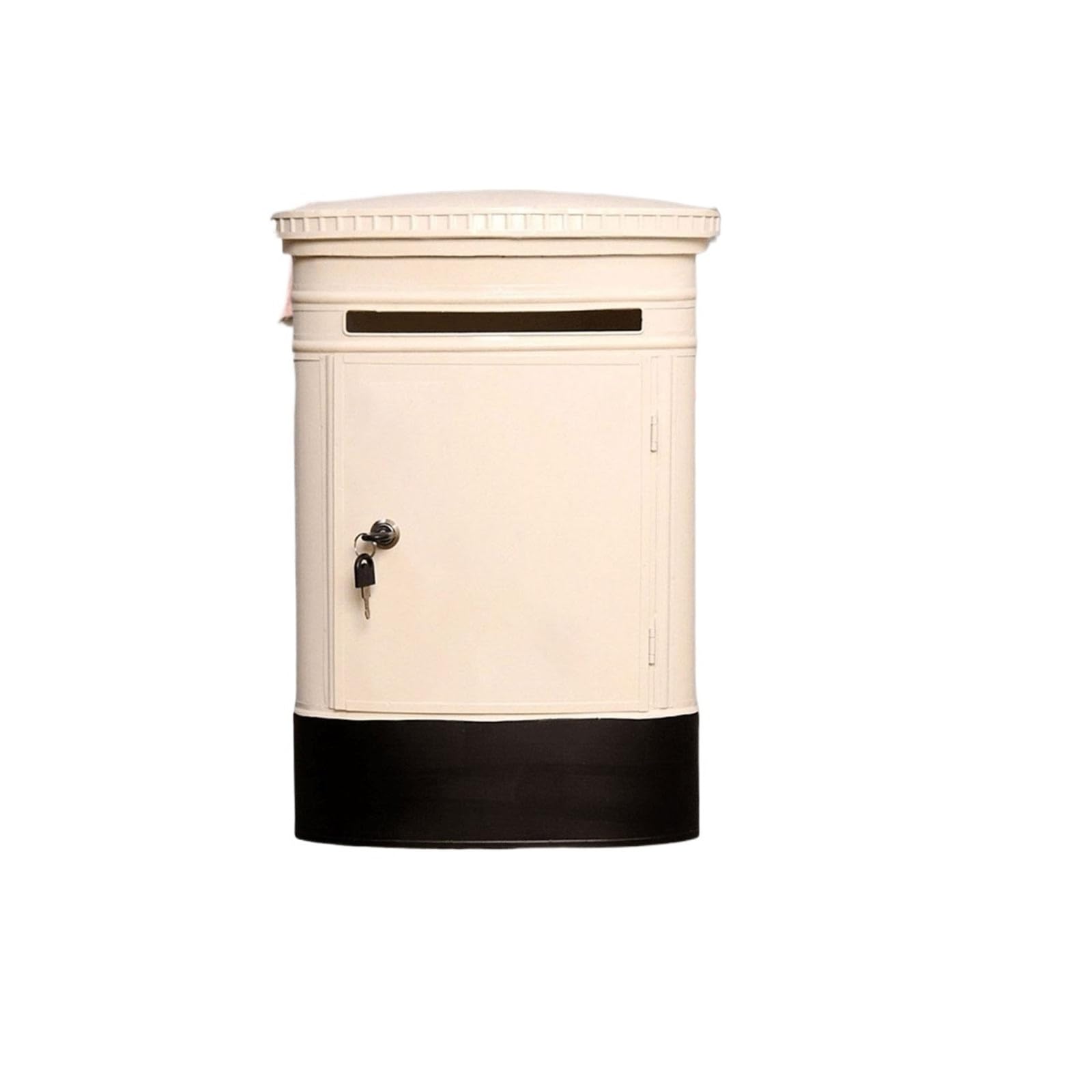Locking Mail Box for Outside, Wall Mount Mailbox Donation Collection Key Drop Contest Charity Suggestion Box Multicolor(White)