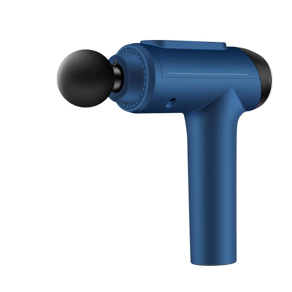 Pistola per massaggio a fascia Massaggiatore a percussione muscolare per tessuti profondi Rilassamento del corpo Vibrazione Esercizio portatile ad alta frequenza Fitness-QY-005-Blu britannico_1