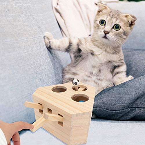 Balacoo Gato Teaser Toys Wack A Mole Game Pet Interativo Gato Brinquedo Interativo Banco de Lixas de