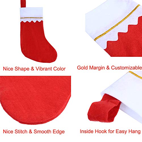 CCINEE-12pcs-Red-Felt-Christmas-Stockings-15-Party-Favors-Stockings-for-Xmas-Decoration CCINEE 12pcs Red Felt Christmas Stockings 15 Party Favors Stockings for Xmas Decoration