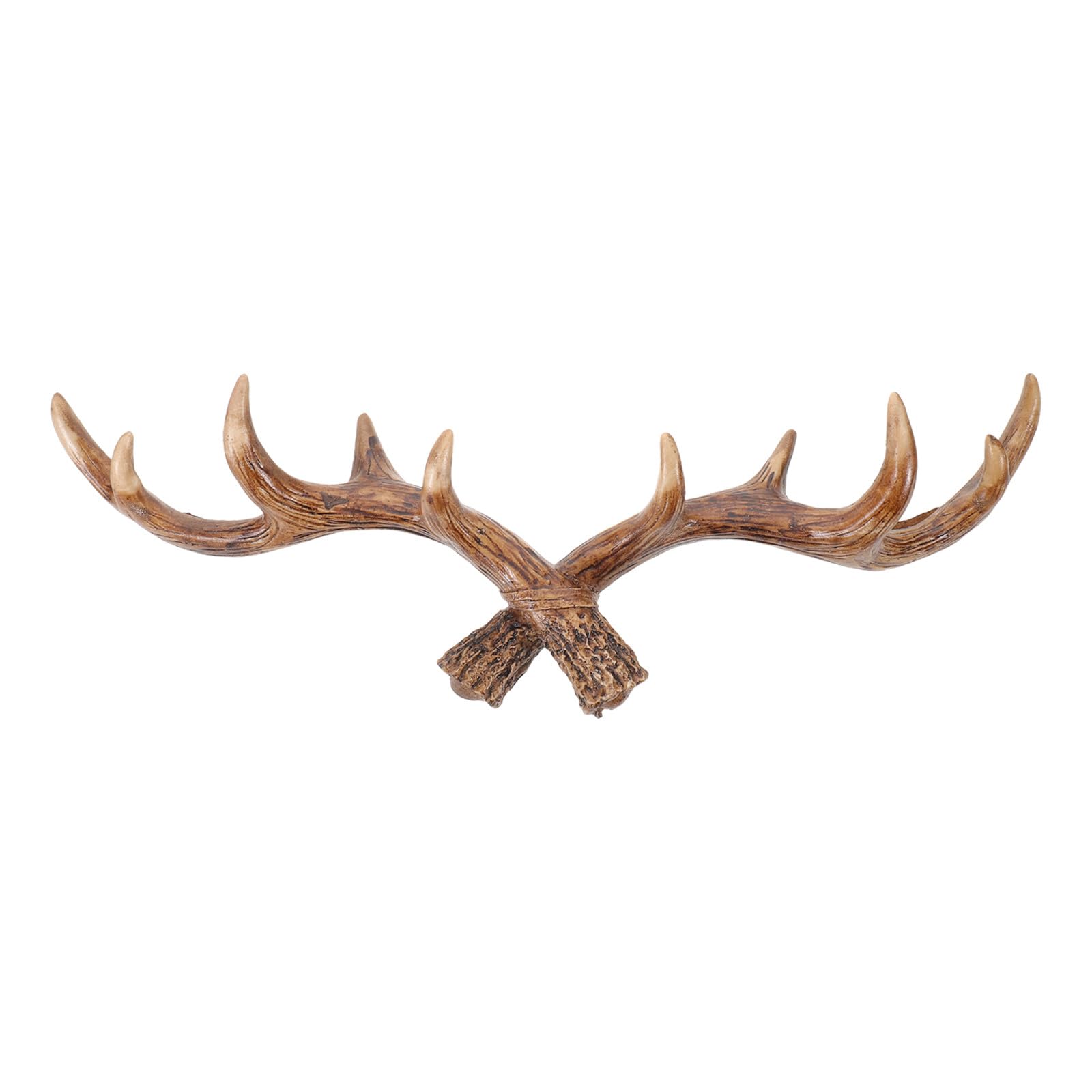 Porte-manteau rustique cerf KOMBIUDA, patère murale sculptée haute résistance