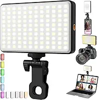Iluminação De Selfie Luz De Led Com Clipe Ajustável Iluminação de Preenchimento Luz RGB Celular Notebook Ring Light Profissional Fotografia Flash Vídeo Foto TikTok Recarregável