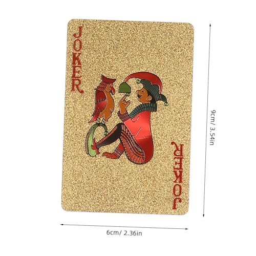GALPADA Goldfolie Pokerkarten Spielkarten für Poker Party Kartenspiel Erwachsene Langlebig Glatte Oberfläche – Bild 3