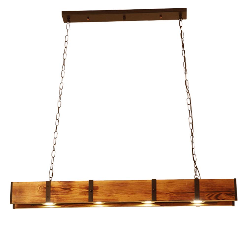 Pendellampe Esstisch Vintage Holz LED 40W Hängeleuchte Esszimmer Pendelleuchte Höhenverstellbar Rustikal Hängelampe Eisen Kronleuchter Kaffee Bar Küche Büro Wohnzimmer Kreative Deckenleuchte