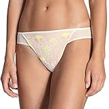 Calida Damen Embroidery Tulle Tanga, Beige (Light Ivory 090), 40-42