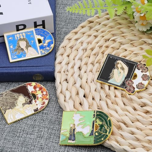Taylor Enamel Pins for Backpacks Bags Jacket Coat Hat Taylor Gifts for Women Taylor Merch, Novelty Metal Lapel Pin Brooch Pins, 4 Pcs Cute Enamel Pins Bulk for Adults4