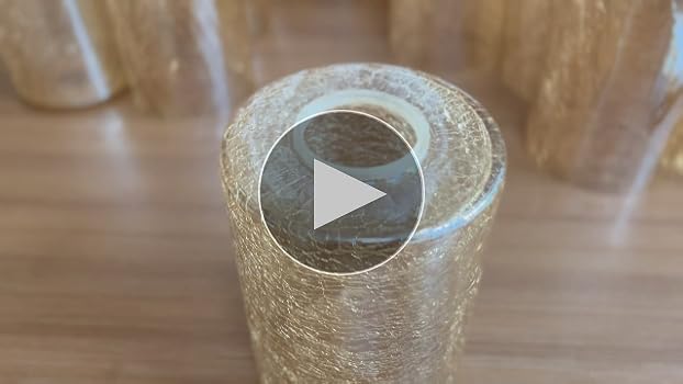 GoldSwift 3 Pack Amber Crackle Glass Lamp Shade Replacement