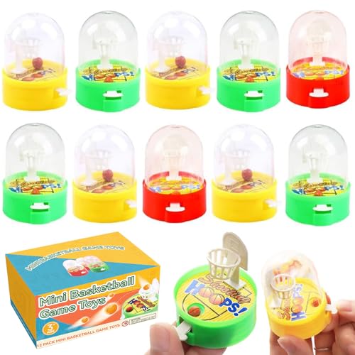 Image of NEEW 12 Pack Mini Finger Basketball Shooting Game, Party Favors Basketball Party Decorations Mini Handheld Desktop Table Classroom Rewards, Carnival Prizes for Kids
