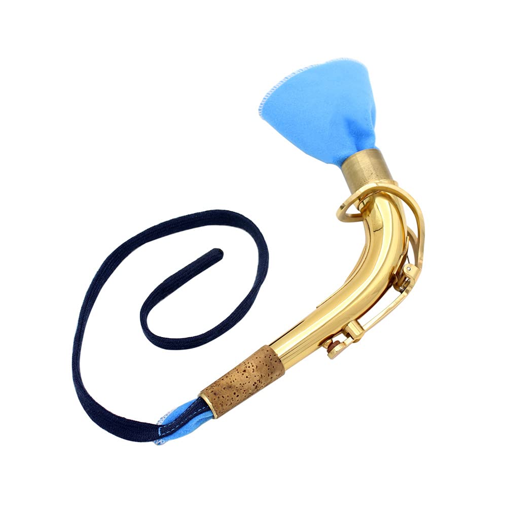 Alnicov Messing Alto Saxophon Sax Bend Hals mit Reinigungsstoff Saxophon Zubehör