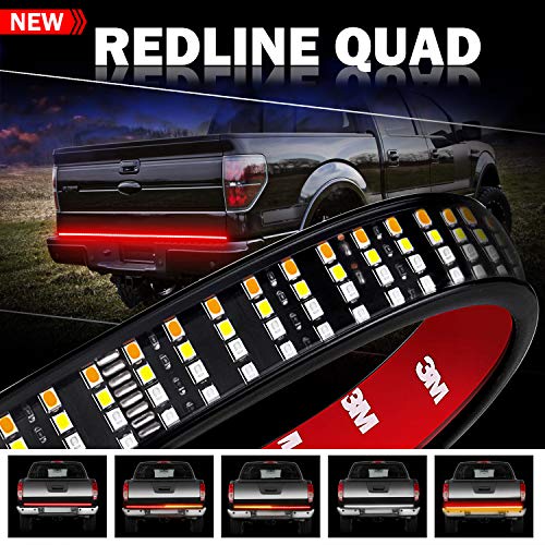 Tailgate Light Bar, Wayup 60 Inch Quad Row Tailgate LED Strip Truck Bed