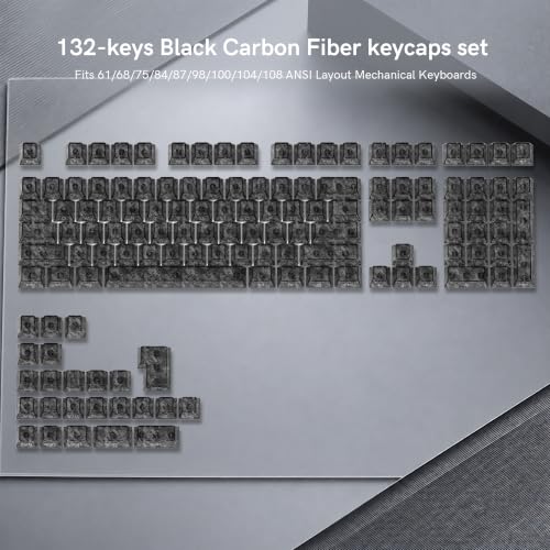 Image of dagaladoo Black Clear keycaps,Translucent keycaps,Shine Throug Key caps