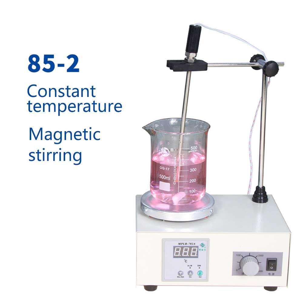 Fayelong - Mezclador de laboratorio magnético con placa calefactora 85-2, mezclador magnético digital de 110 V/220 V (sin vaso)