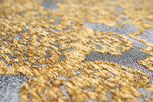 CARPETIA Moderner & Klassischer Teppich Orientteppich Wohnzimmer Teppich in Gold Silber Größe 80x150 cm – Bild 5