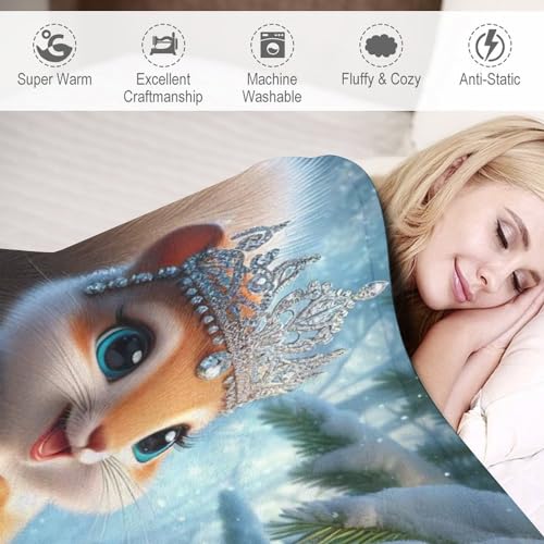 Manta de forro polar de ardilla para cama y sofá de salón 130x180 cm 6