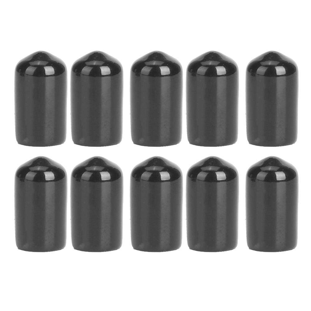 Alomejor Tapa de Punta de Billar Cue 10pcs Punta de Billar Pool Cubierta de Goma Tacos de Billar Tapa de protección