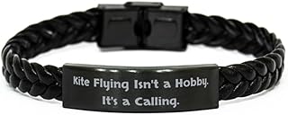 Inspirational Kite Flying Gifts, Kite Flying Isn't a, Kite Flying Braided Leather Bracelet From Friends, Gifts For Friends, Kite flying love, Kite flying bracelets, Kite flying leather bracelets, Silver Plated Zinc, Cubic Zirconia