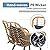 JOIVI 3 Piece Patio Bistro Set, Wicker Outdoor Patio Set with Enhanced Comfort Seating, Round Glass Top Coffee Side Table, Patio Rattan Conversation Set for Balcony, Lawn, Garden, Backyard, Black