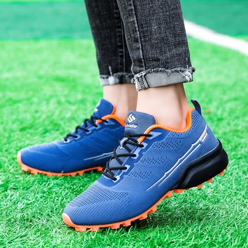 Image of Men's Trail Running Shoes Lightweight Breathable Walking Hiking Sneakers Outdoor Athletic Tennis Cross Training Shoes