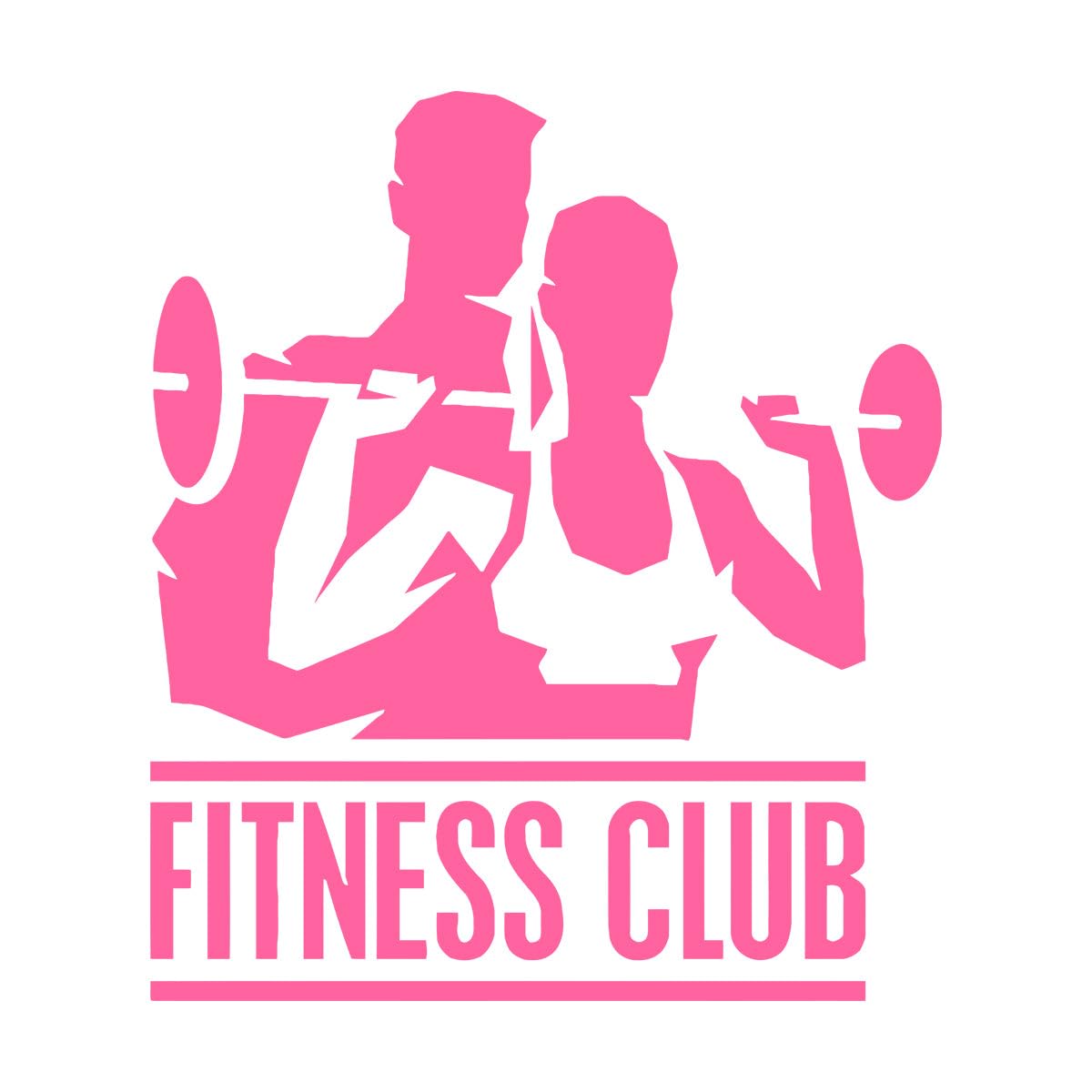 Fitness Club Wall Stickers Man Woman Bodybuilding Modern Vinyl Self-Adhesive Wall Decals Gym Art Home Decoration Small - 36x42cm