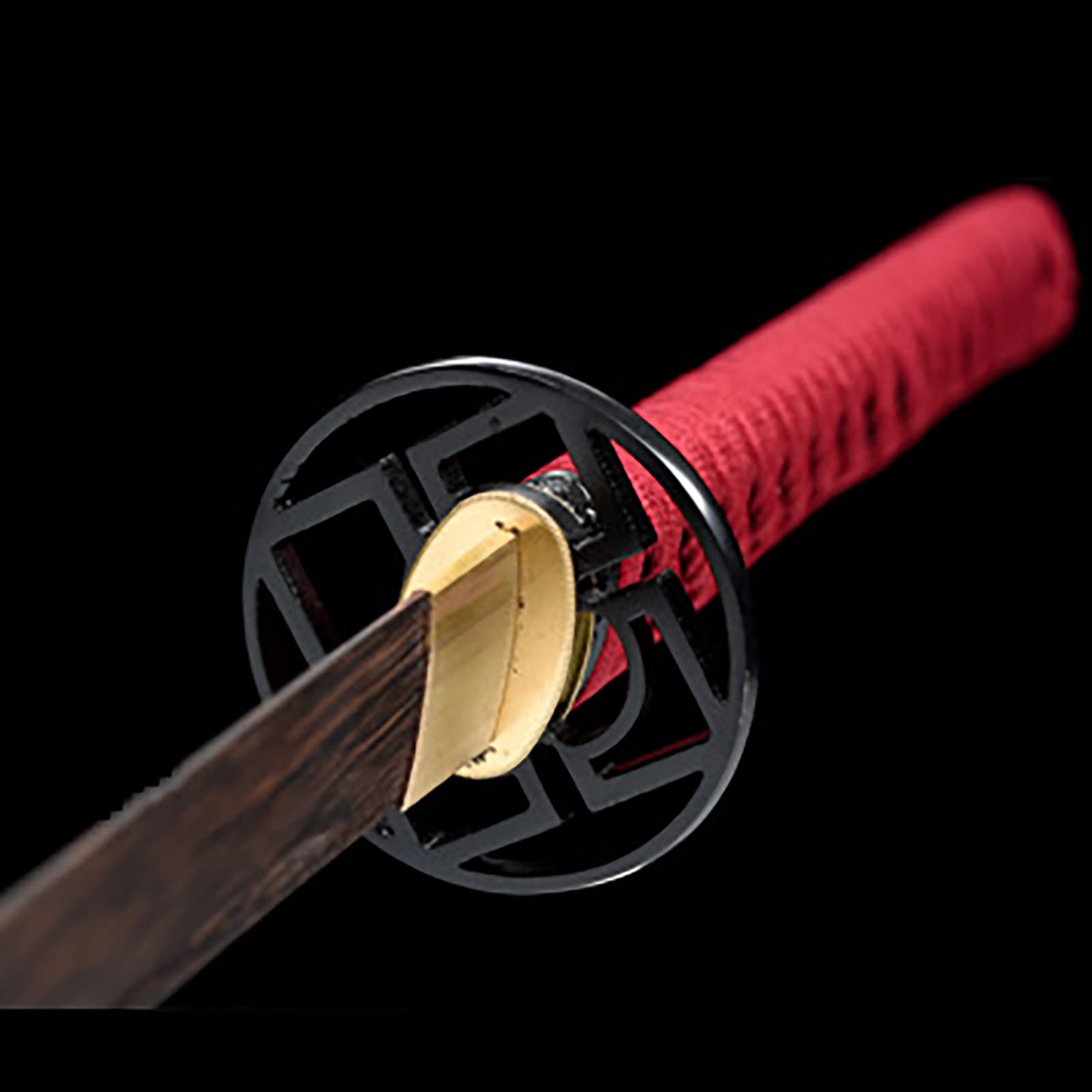 Natürliches Palisander-Katana, handgefertigtes Holz-Samurai-Schwert mit Scheide, 103 cm Bokken für Display, Cosplay-Kollektion und Kendo-Training-I