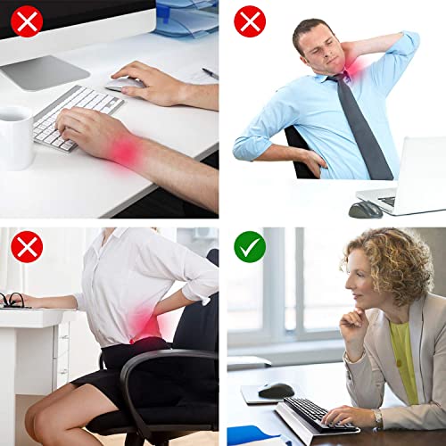 Nat-Hom Computer Keyboard Stand-Clear Acrylic Keyboard Tray With Rubber Strip，Ticker Acrylic Keyboard Riser（Holder） For Easy Ergonomic Typing And Working At Home And Office(Upgrade With Rubber Strip) #TOP5