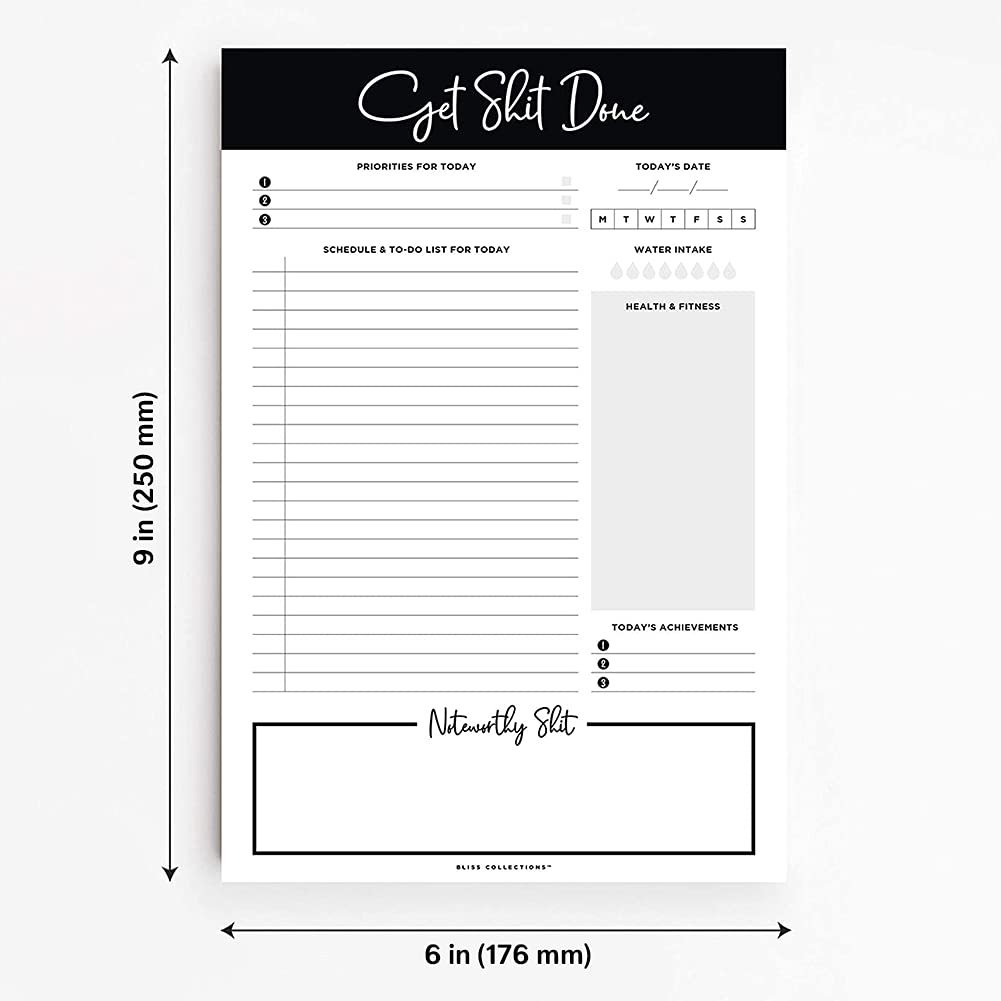 Buy Bliss Collections Daily Planner With Undated X Tear Off