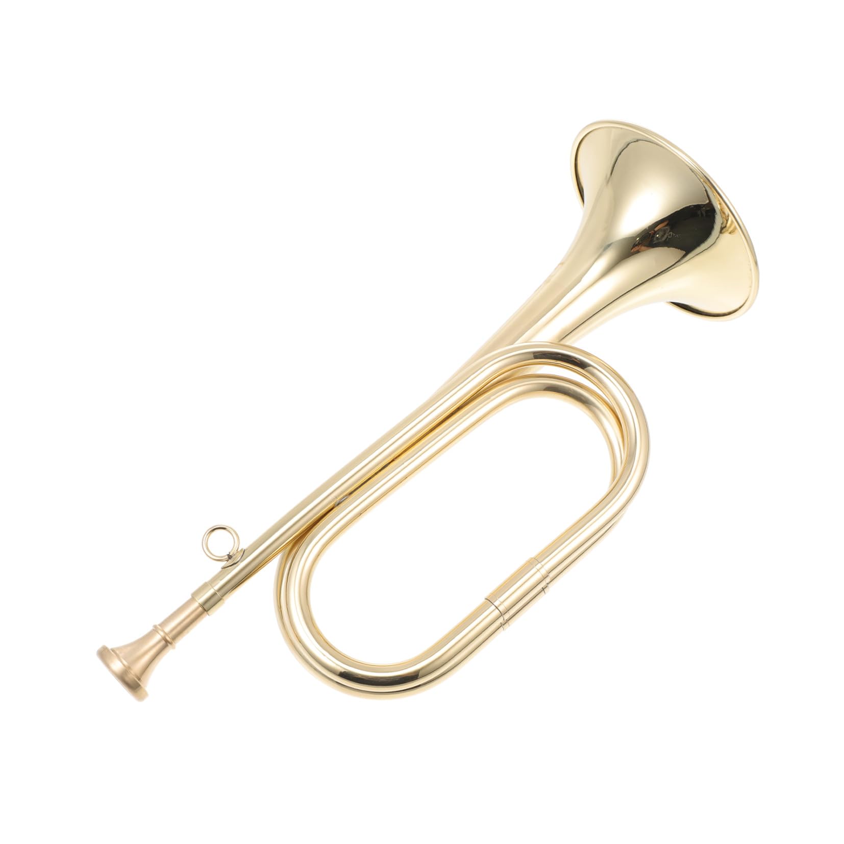 ERINGOGO Tromba Militare in Ottone Dorato per Principianti Strumento Musicale Educativo per Regalo Decorativo per Scrivania e Apprendimento Musicale
