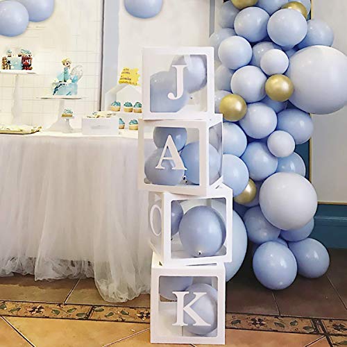 Verjaardagsfeestje Baby Shower Decoraties voor Jongens Meisjes - 4 STUKS Witte Transparante Ballondozen met A - Z… - Image 3