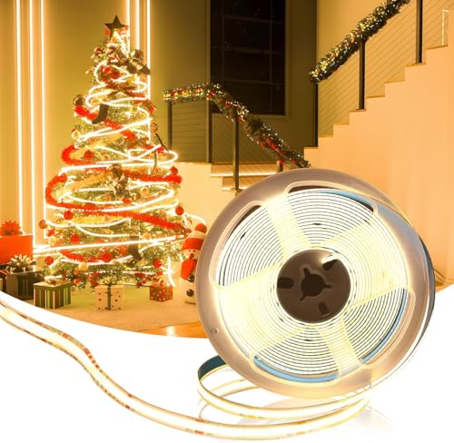 Muzata Tira LED COB Alta Densidad 5 m 320 LEDs/m 3000K miniatura 1