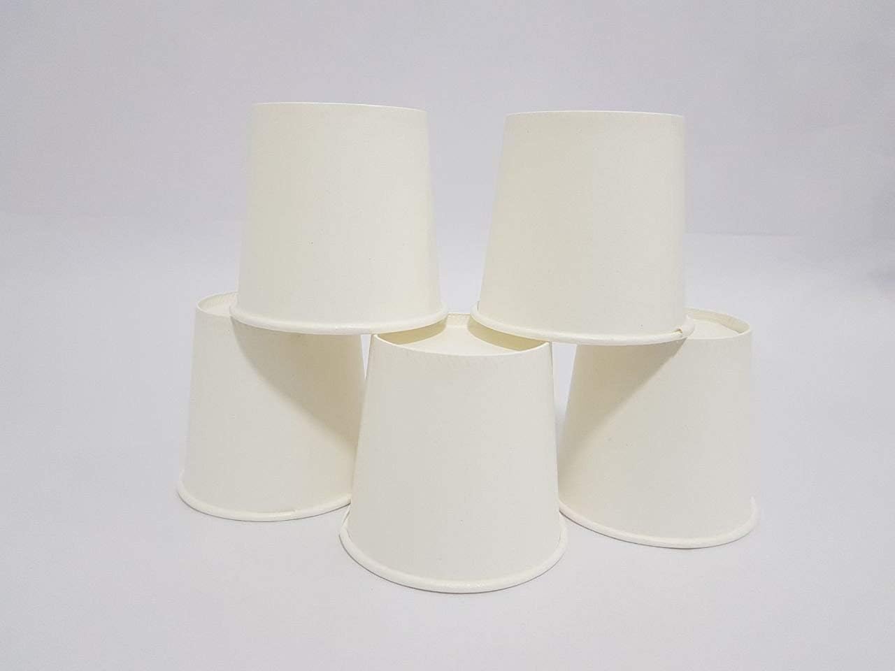 V4L 150ml BPA Free White Paper Cups, Disposable Glass, Mouthwash Cups, White Paper Cups/Glass for Cafes and Office, Paper Glass for Parties, Travel, Picnics, and Events Pack of 200