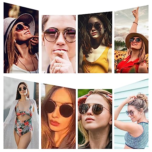 Sumato Retro Round Double Bridge Sunglasses for Women Men Twin Beams Tortoise Circular UV400 Sunnies2